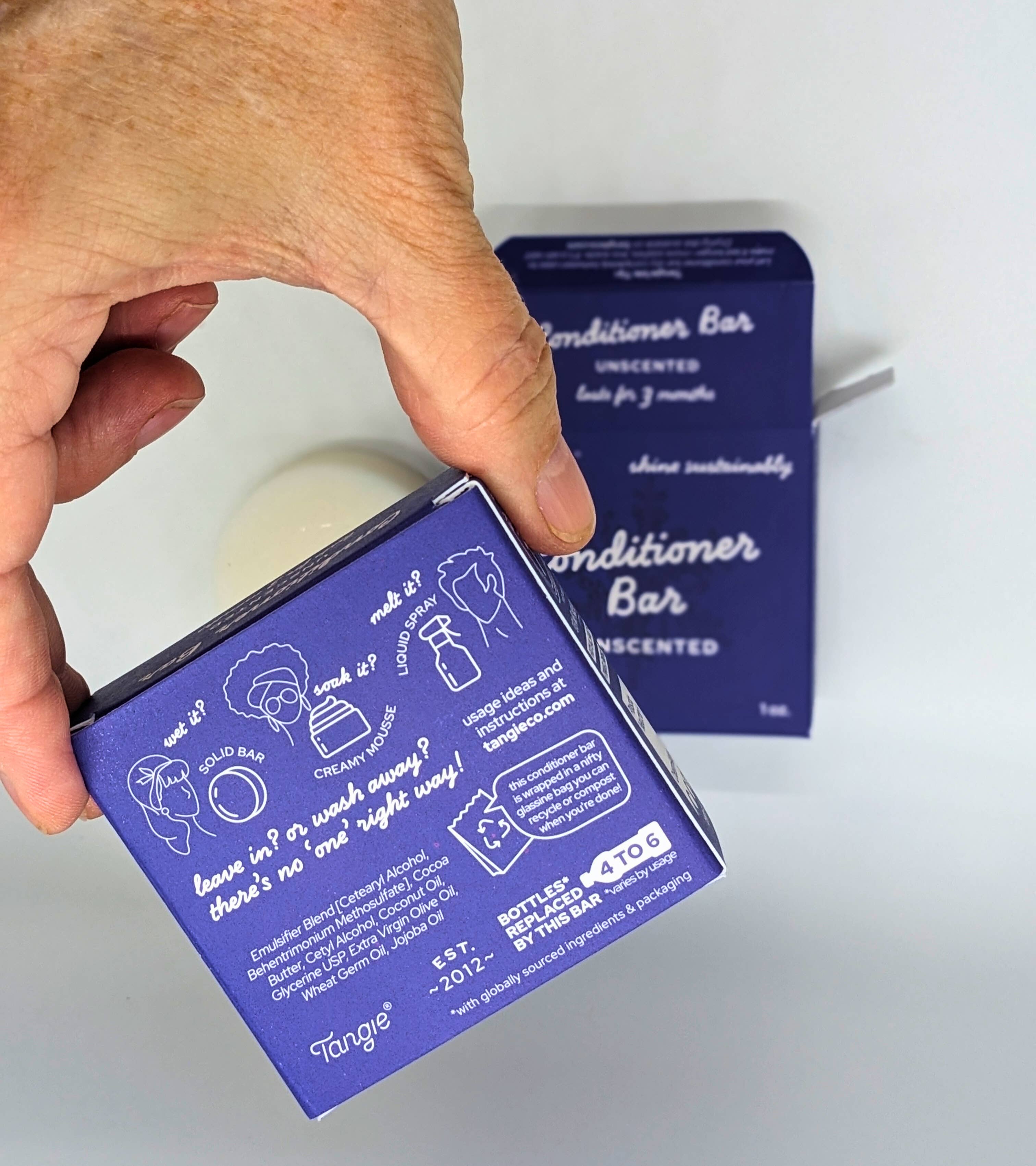 Tangie LLC - Wholesale Hair Conditioner - Tangie Fragrance-Free Conditioner Bar – Gentle & Hydrating1