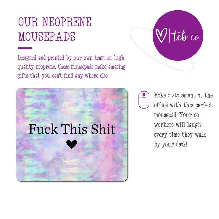 tcbco - Wholesale Mousepad/Trackpad - Fuck This Shit Mousepad Desk Set3