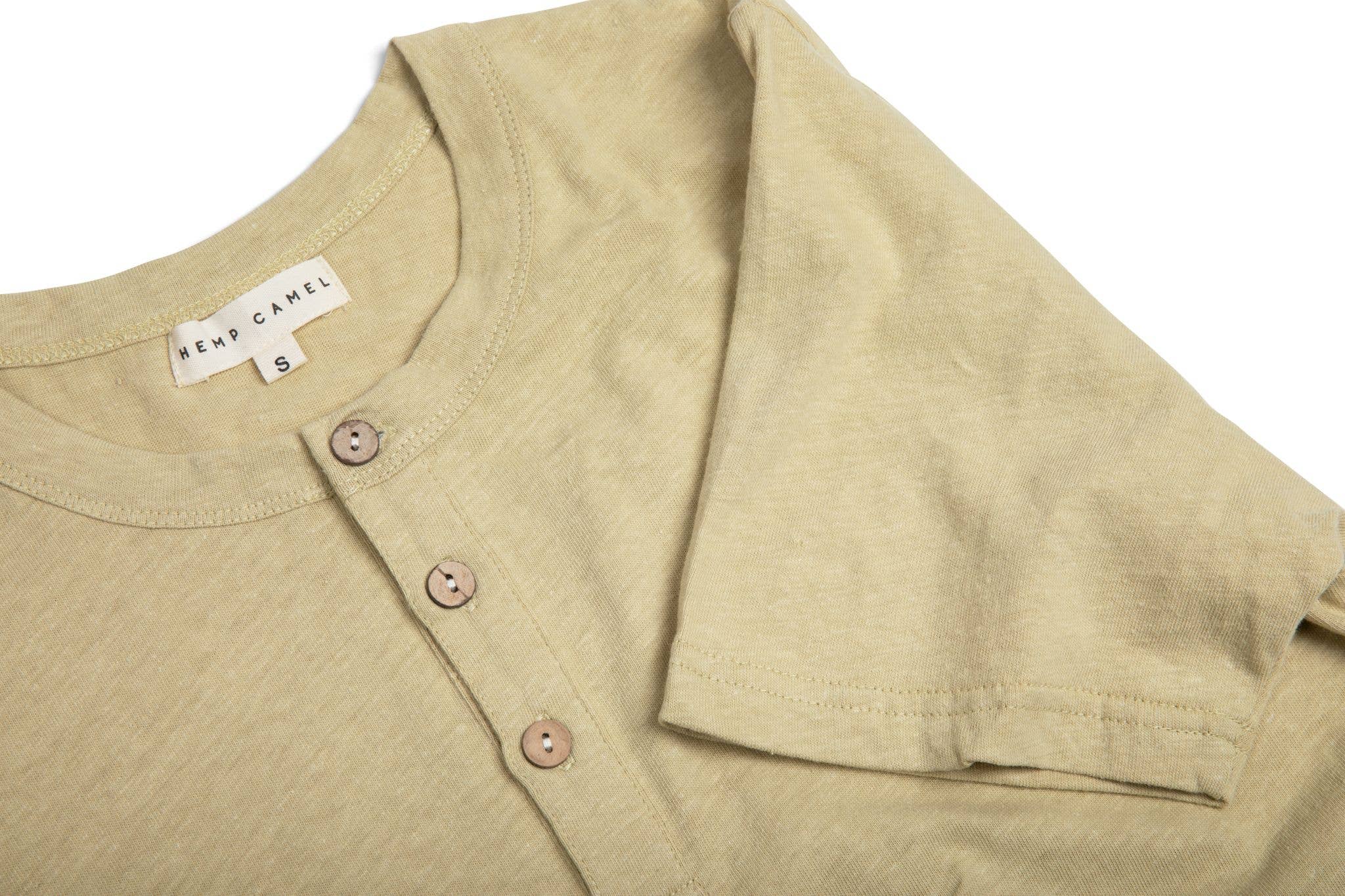 Hemp Camel - Wholesale T-Shirt - Men's - Hemp & Cotton Henley6
