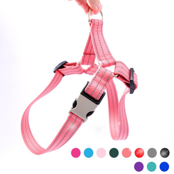 Reflective Nylon Easy On Dog Harness - 11 Colors for wholesale by Mimi Green