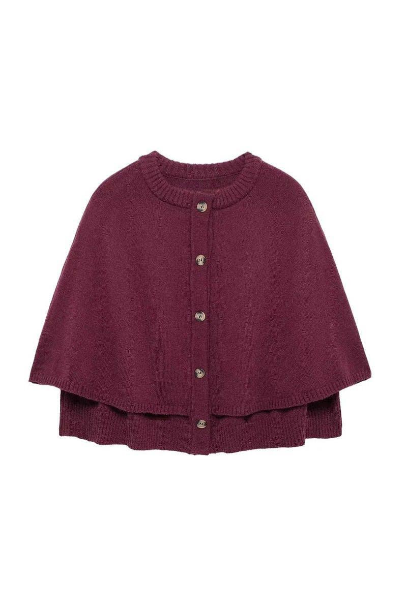 Mccolin - Wholesale Cardigan - Women's - Button-Up Cape Cardigan5