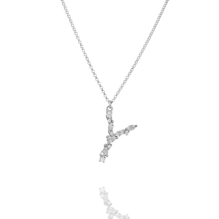 Y - Corrente de letras - Corrente para letras - Prata - ESGOTADO por atacado de CLASSYANDFABULOUS Jewelry