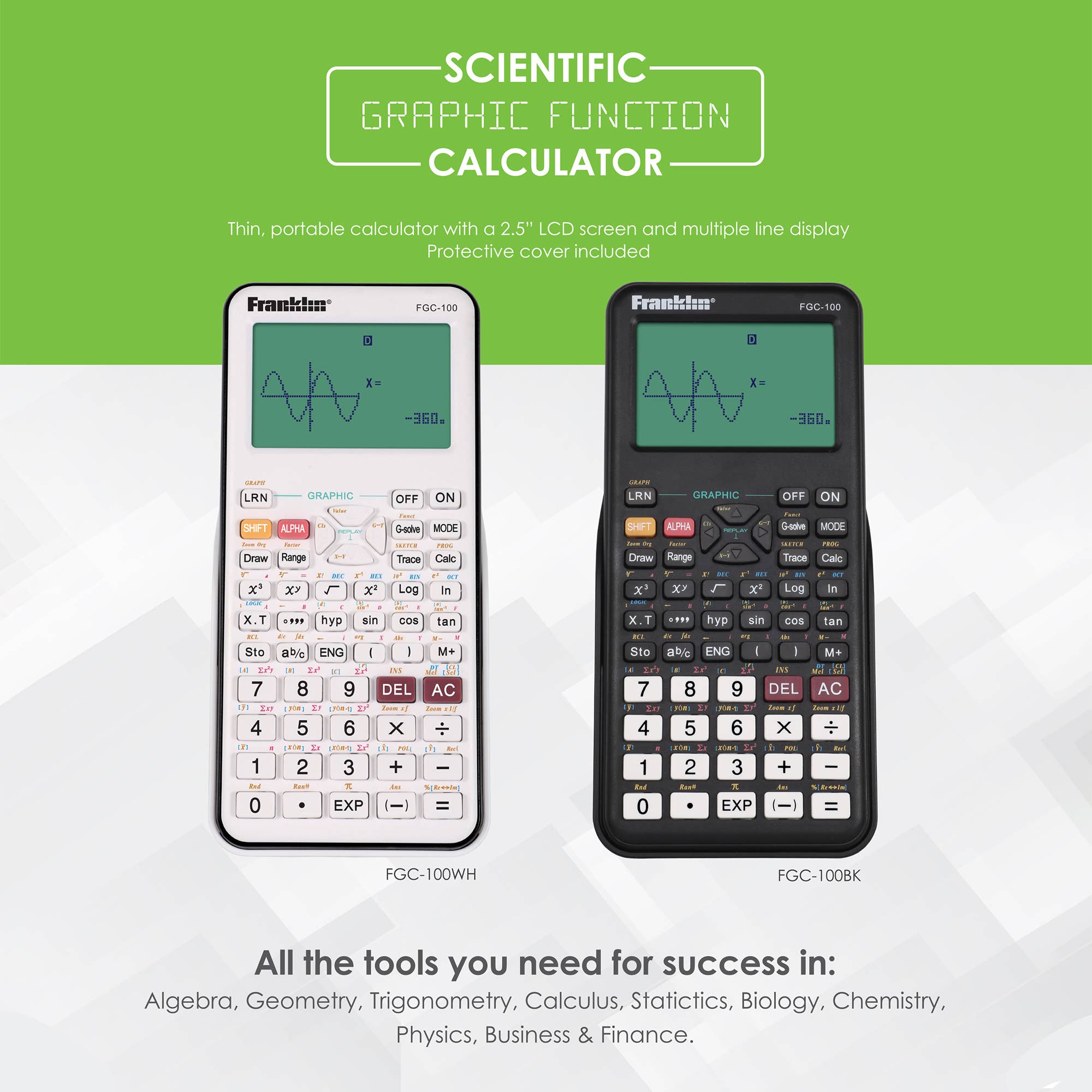 Pursonic - Wholesale School Supplies - Kids - Scientific Graphic Function Calculator 1