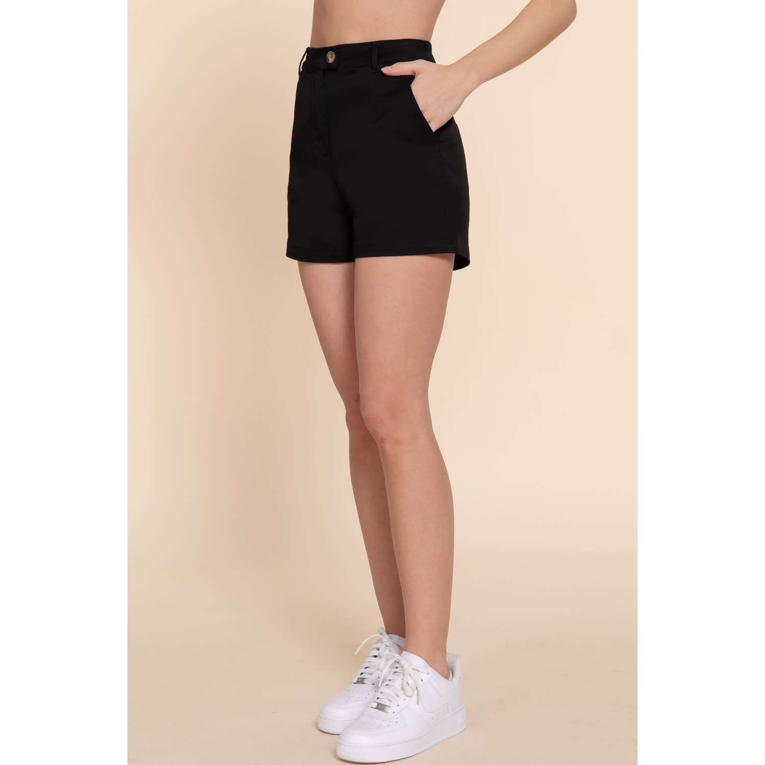 Apolline - Wholesale Shorts - Women's - HIGH WAIST SIDE POCKET STRETCH SHORTS2