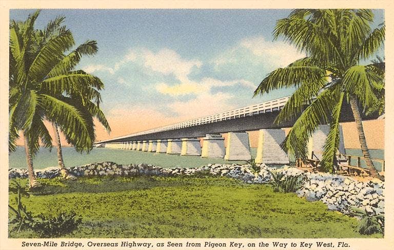 Found Image Press - Wholesale Magnet - Magnet FL-153 Bridge to Key West, Florida0