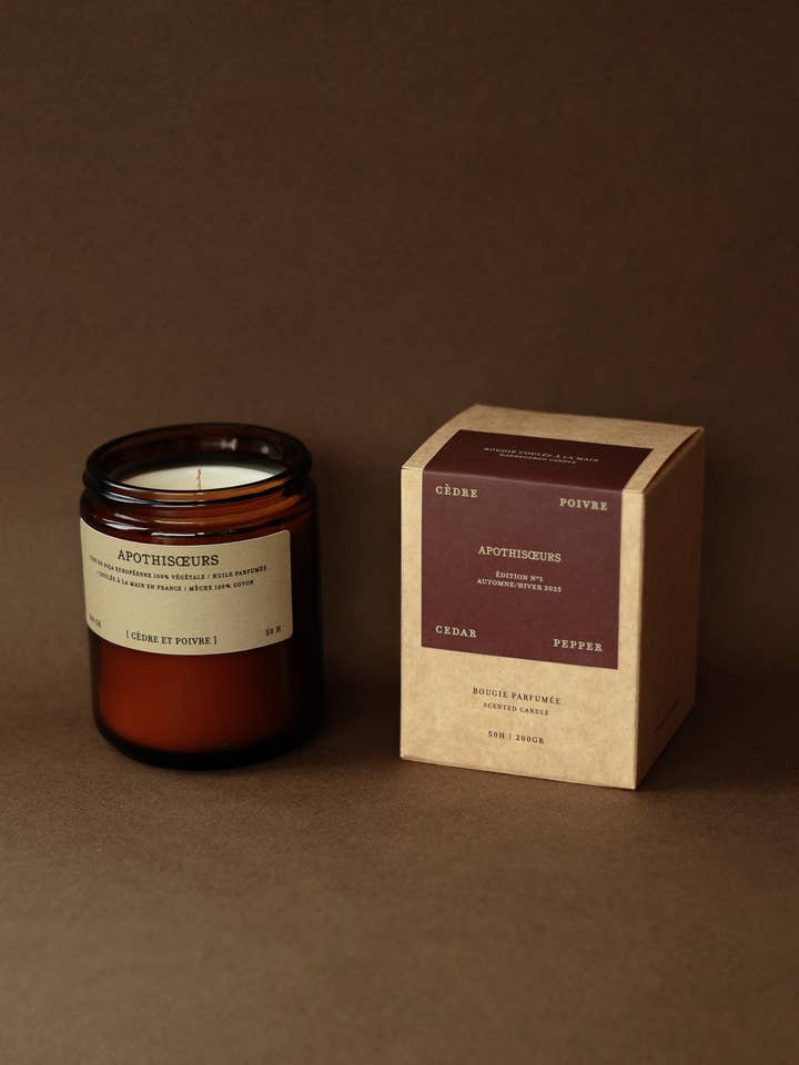 CANDELA 200 GR CEDRO E PEPE per la vendita all'ingrosso da parte di Apothisoeurs