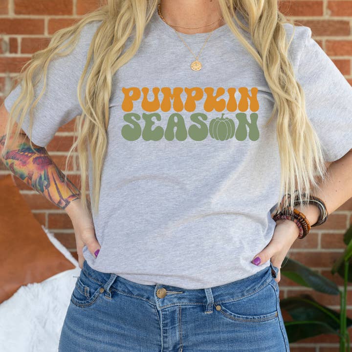 Græskar Sæson Efterår Tshirt for engroshandel hos Londas Trendy Tees