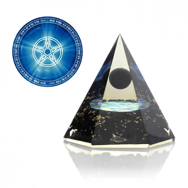 UniArt - Wholesale Spiritual Stone/Crystal - Hexagonal orgonite with sphere and natural stones19