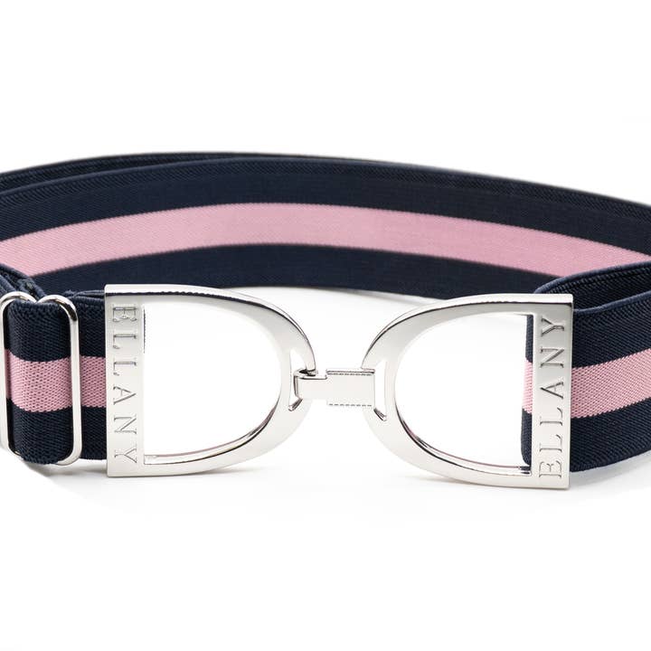 Blue Duck Memorial - 1.5" Silver Stirrup Elastic Belt for wholesale by Huston x Ellany