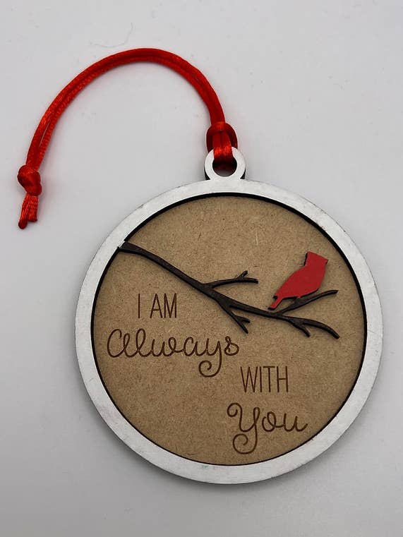 Always With You Cardinal Ornament for wholesale by Romika Designs
