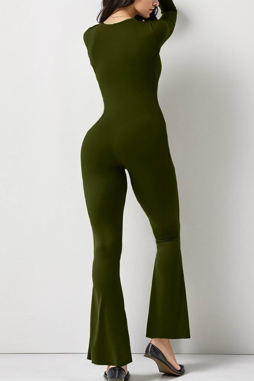 Lily Clothing - Wholesale Jumpsuit - Women's - Lift hip square neck wide leg high jump jumpsuit12