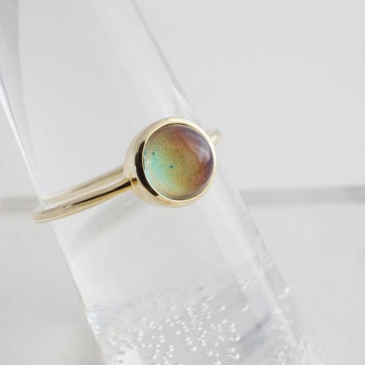 Honeycat Jewelry - Wholesale Single Stone/Solitaire Ring - Gold - Mini Mood Ring
