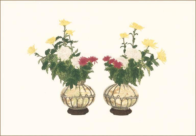 Found Image Press - Vendita all'ingrosso Cartoline - Cartolina FC-319 Due Composizioni Floreali in Vaso0