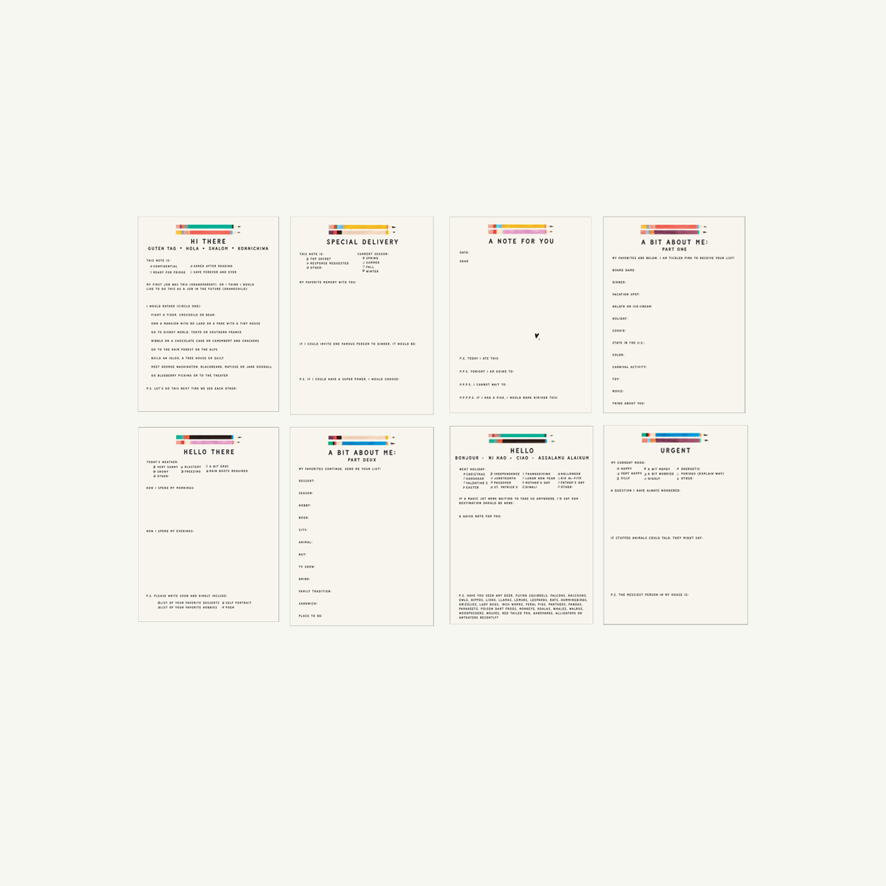 Mr. Boddington's Studio - Wholesale Stationery/Notecard Set - NEWLY IMAGINED Grandparent Pen Pal Kit3