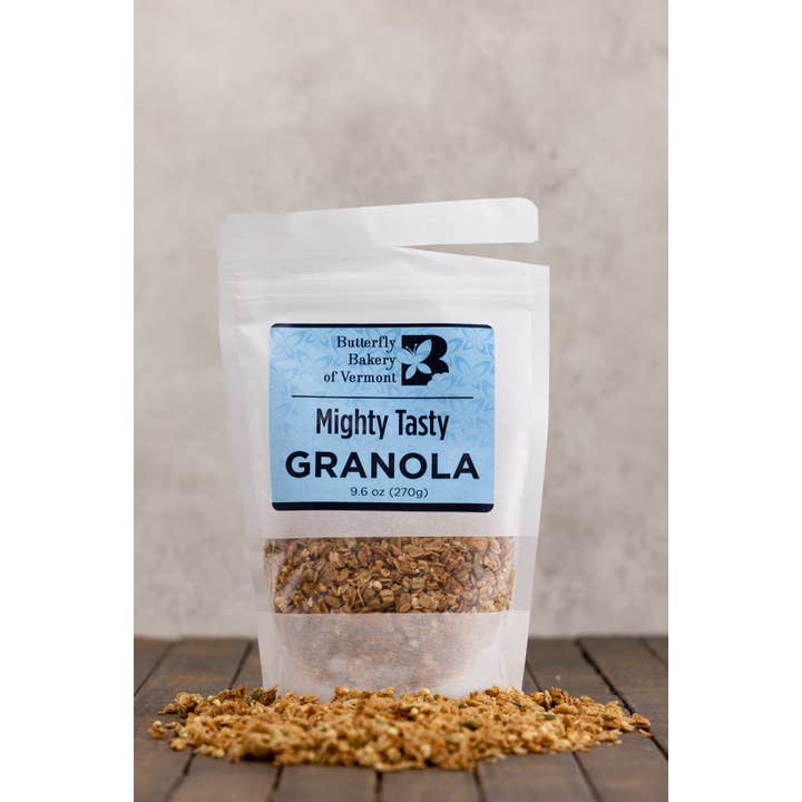 Butterfly Bakery of Vermont - Wholesale Granola - Mighty Tasty Granola- 9.6 oz retail bag