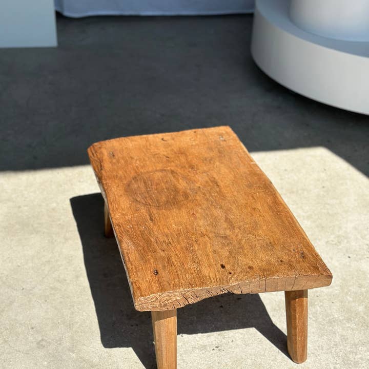 Office Objets - Venta al por mayor Mesas auxiliares - Mesa baja pequeña de teca rubia cuadrúpeda H:30 L:63,5 l:4028