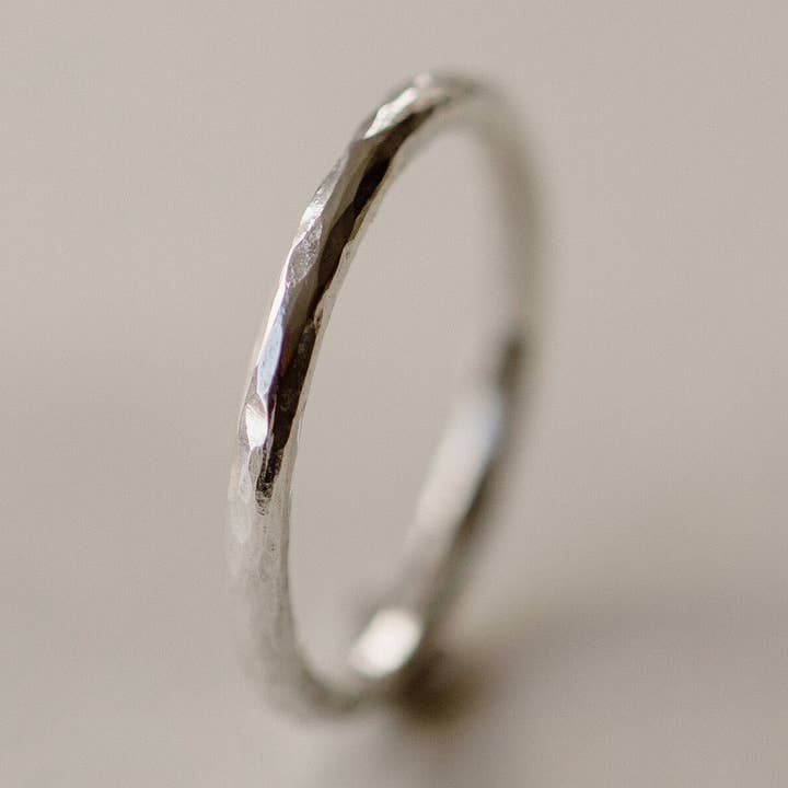 Infinity Silver Ring - Hammered for wholesale by Anna Calvert Jewellery