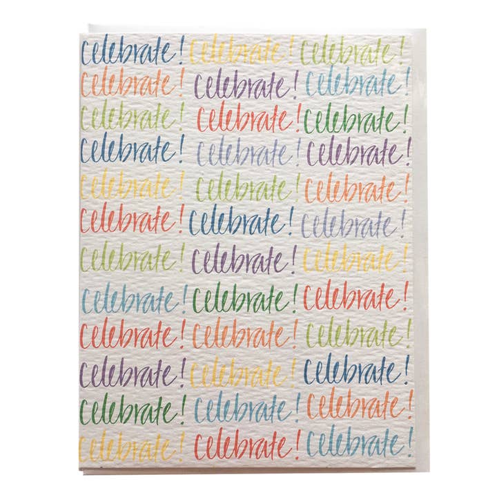 Carte de fête avec lettres à la main pour la vente par Allie & Elle