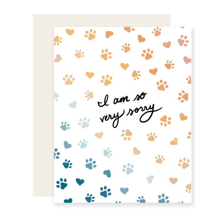 Paw Rainbow | Pet Loss Sympati Kort för wholesale av Slightly Stationery