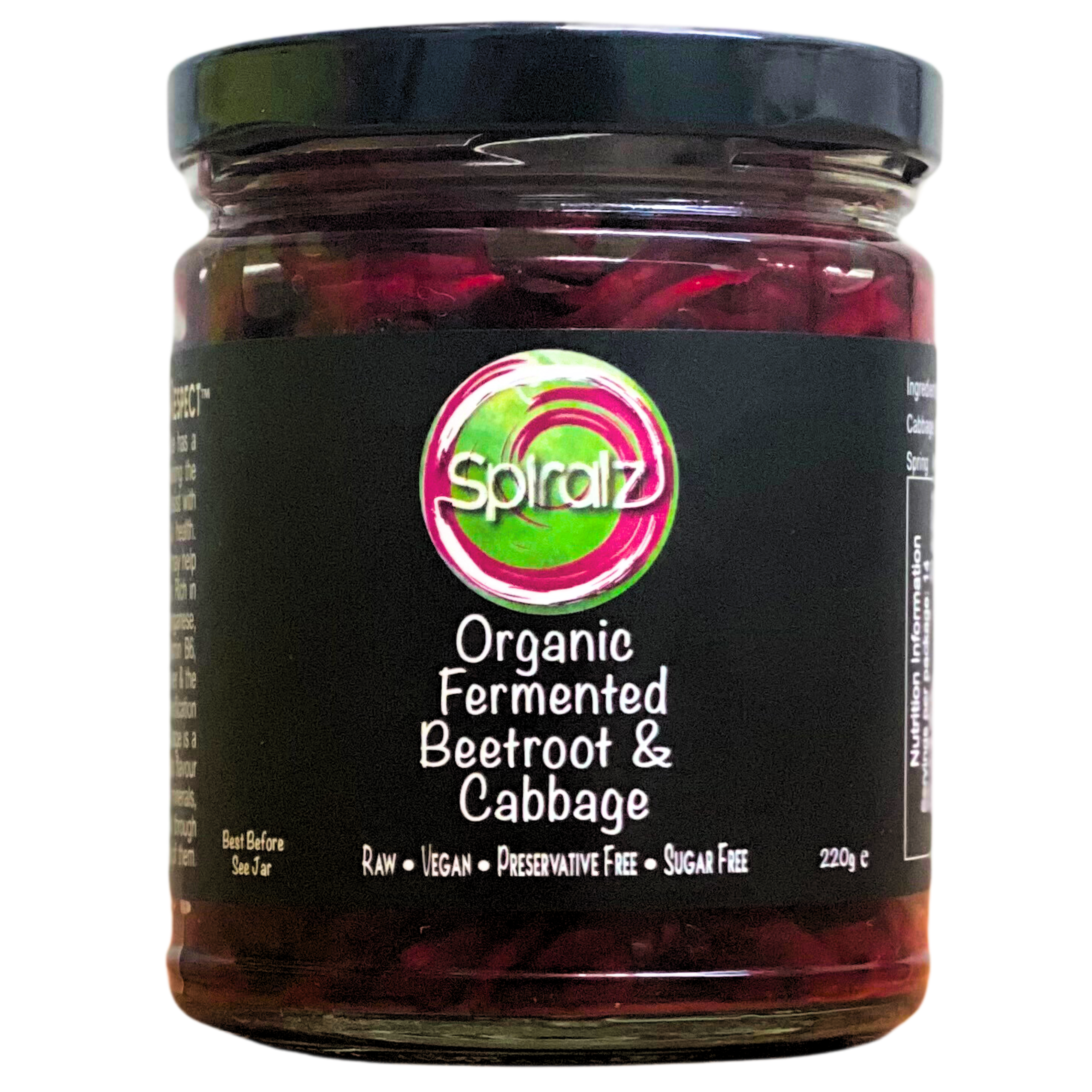 Spiralz Fermented Foods - Wholesale Pickled vegetables - 220G TASTER JAR'S8