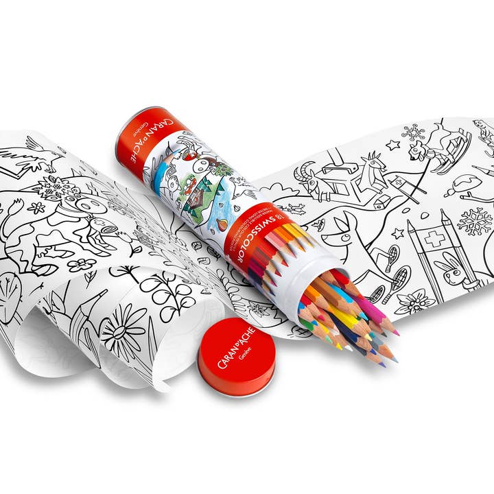 Metal Tube SWISSCOLOR incl 18 Water soluble Pencils, Poster for wholesale by Caran d'Ache