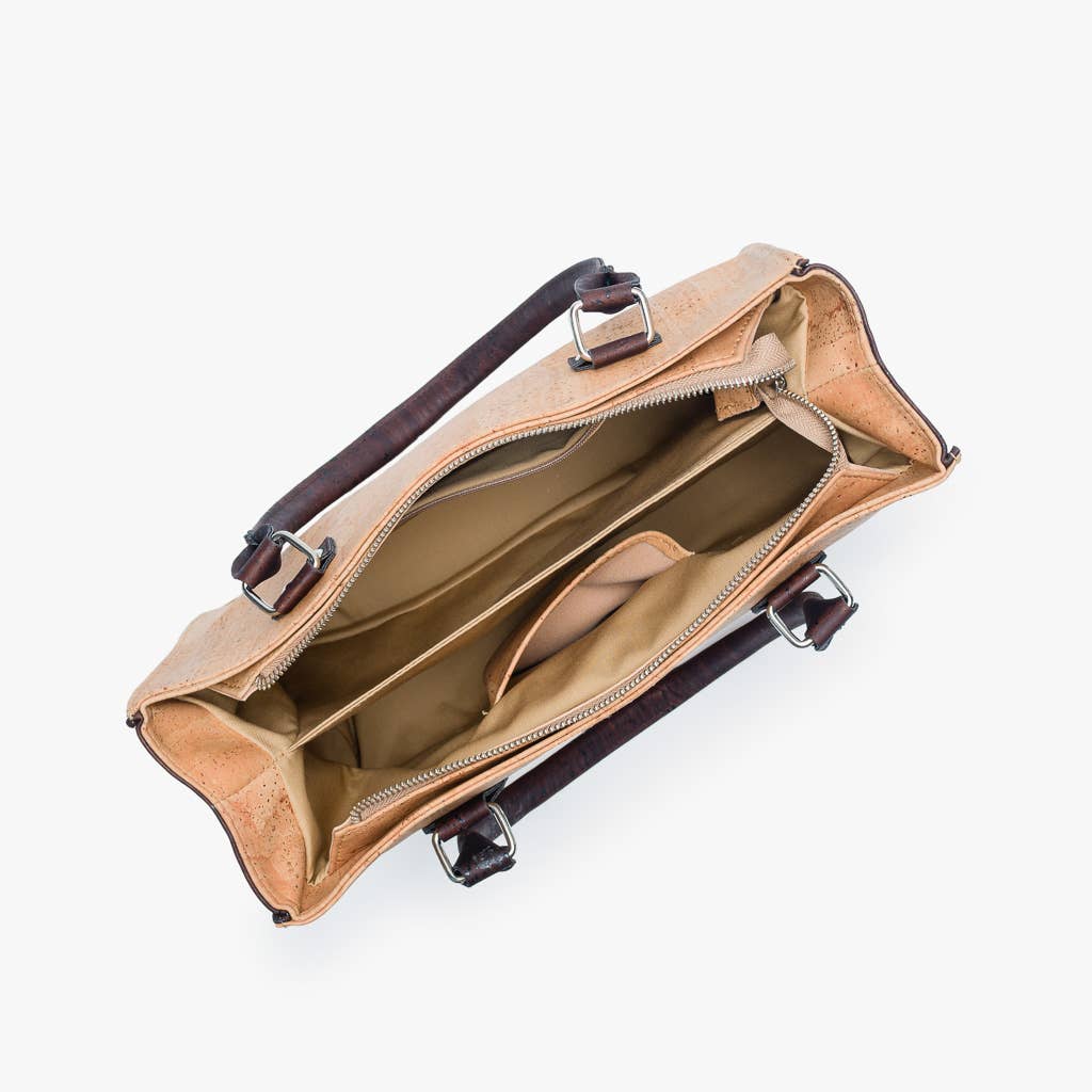 Artelusa - Wholesale Shoulder Bag - Women's - Shoulder Bag in Natural and Chocolate Cork2