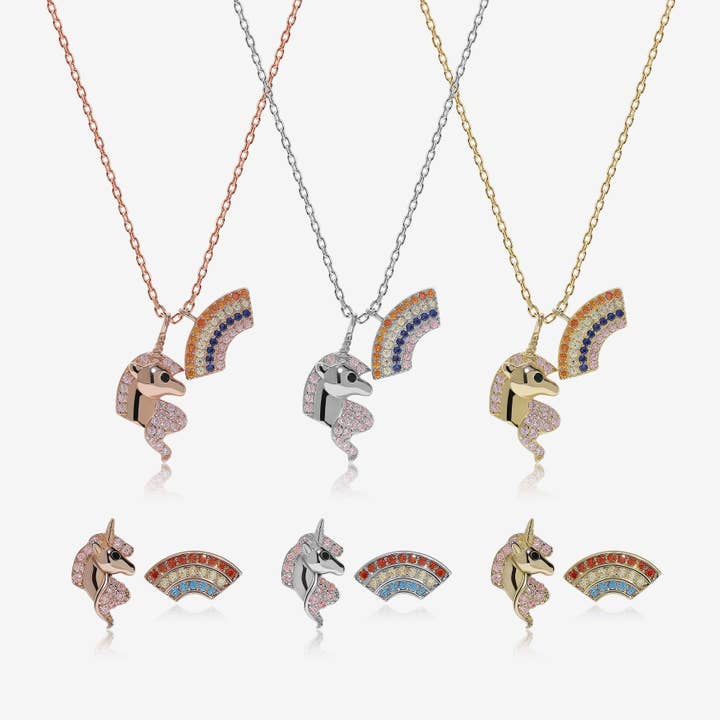 Unicorn Rainbow Jewelry Set for wholesale by Meissa Jewelry