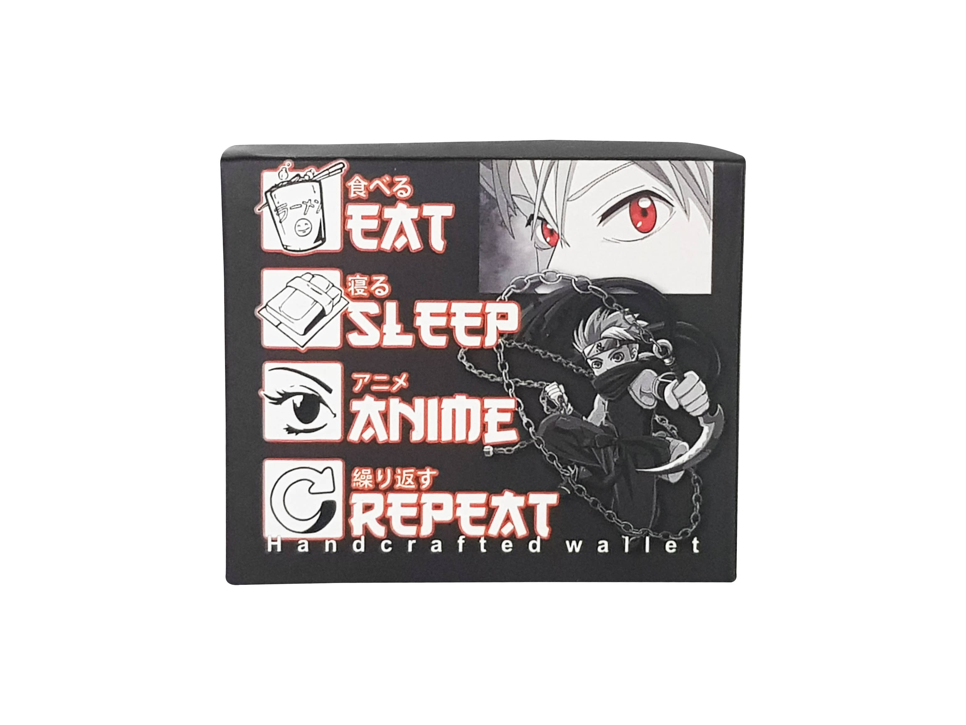 Leather Impressions Inc – wholesale Wallet – Women's – Eat Sleep Anime Repeat Vegan Bi Fold Wallet #VL6524