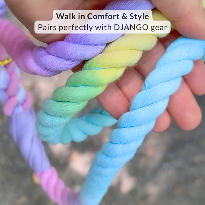 DJANGO - Wholesale Pet Leash - Dog - Cotton Rope Dog Leash - Sunrise Ombré2