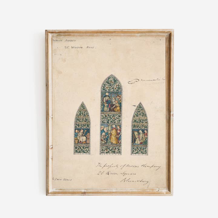 Paisley Abbey in Scotland Antique Art Print for wholesale by Sea to Skye