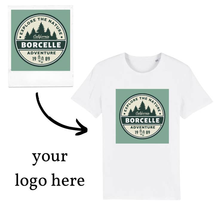 Custom Branded T-Shirt - Your Shop Logo on a T-Shirt for wholesale by ZZZEBRAAA LIMITED