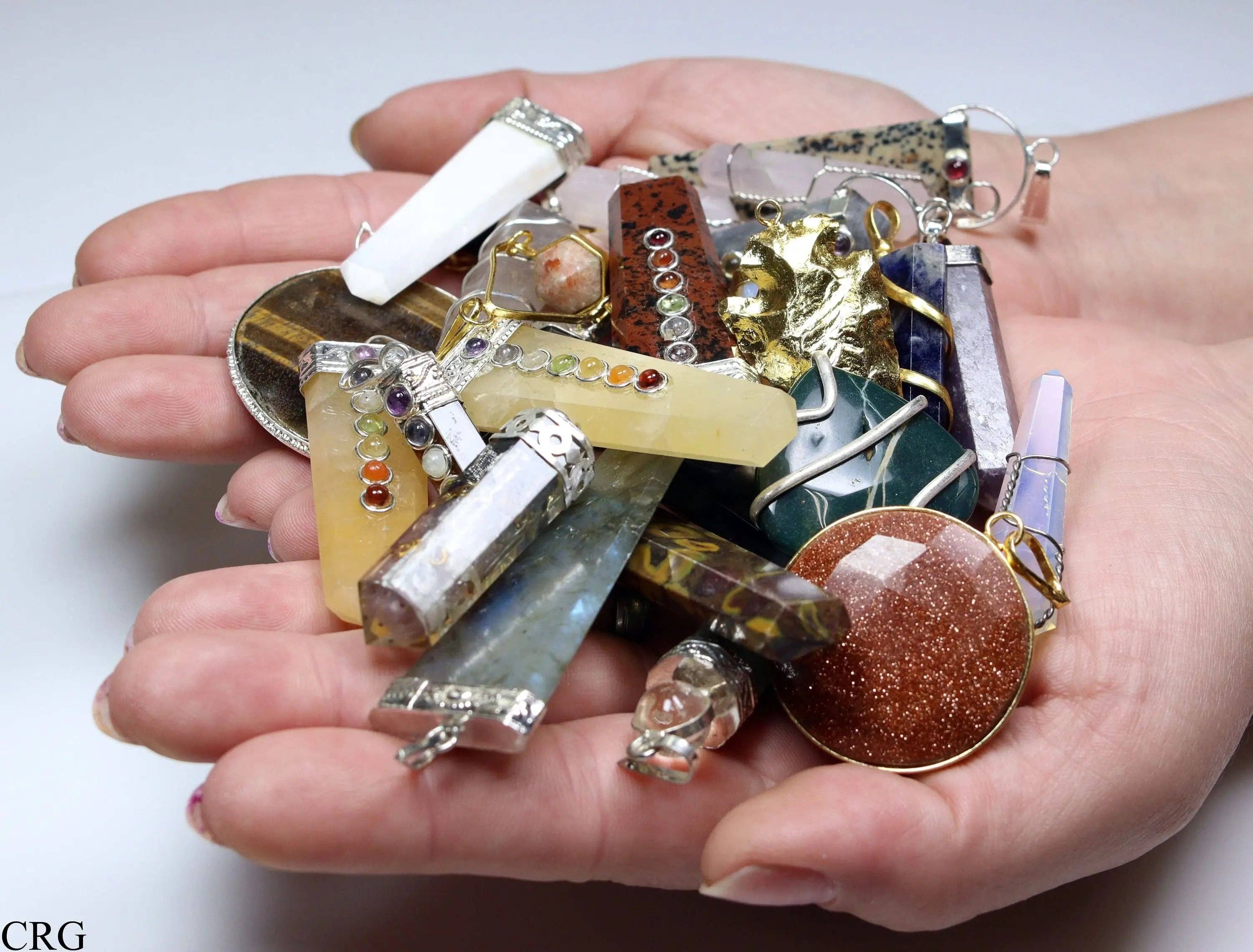 Crystal River Gems LLC - Vendita all'ingrosso Ciondolo/pendente - Pendenti con pietre preziose assortite (50 pezzi) Parti di fornitura di gioielli in cristallo all'ingrosso3