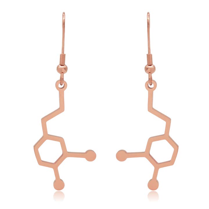 Clayton Jewelry Labs – wholesale Hängande örhängen – Dopamin Molekyl rostfritt stål dingla örhängen