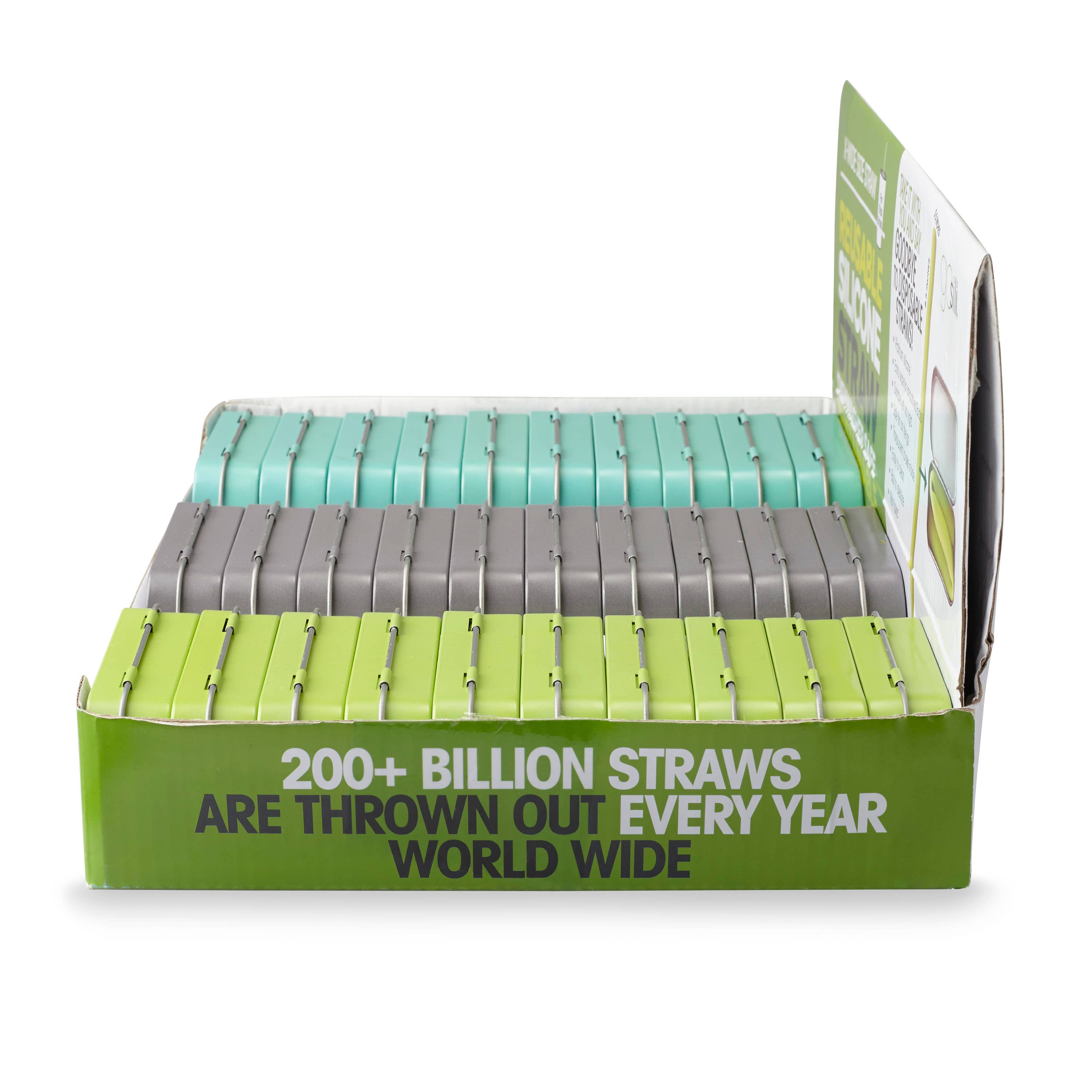 GoSili - Wholesale Retailer Display - Home & Living - 30 Ct Display Extra Wide Reusable Straws, Assorted Colors4