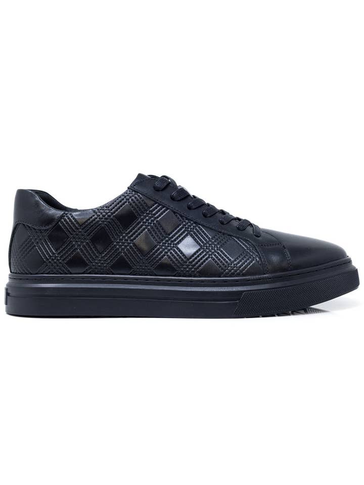 BARABAS - Wholesale Lifestyle Sneakers - Men's - Men's Checkered Lace-up Leather Sneakers 5SH092