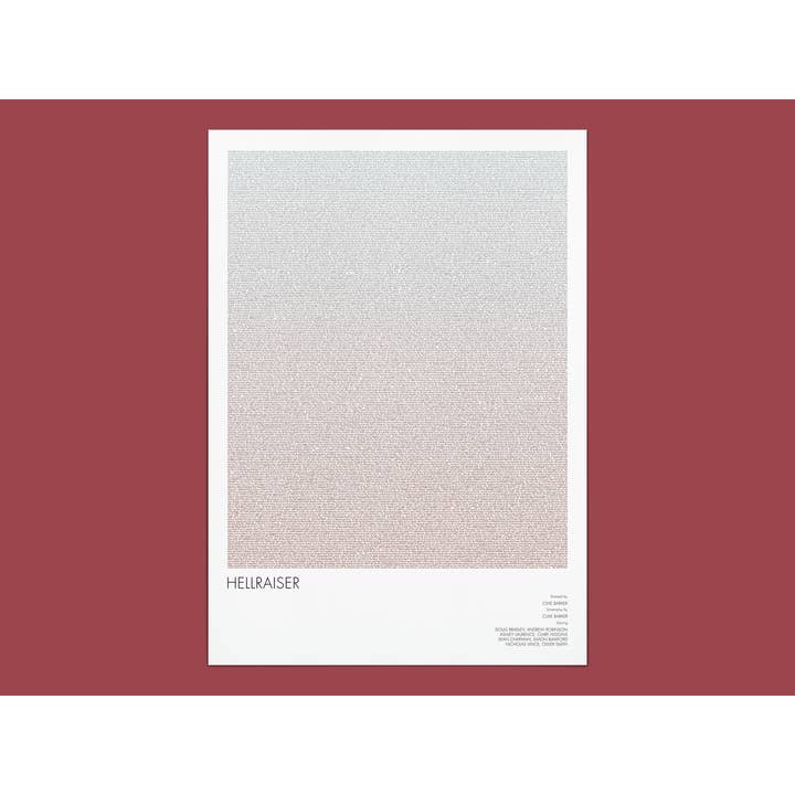 Hellraiser Impressão Artística Minimalista Cartaz Completo por atacado de Fade Out Prints