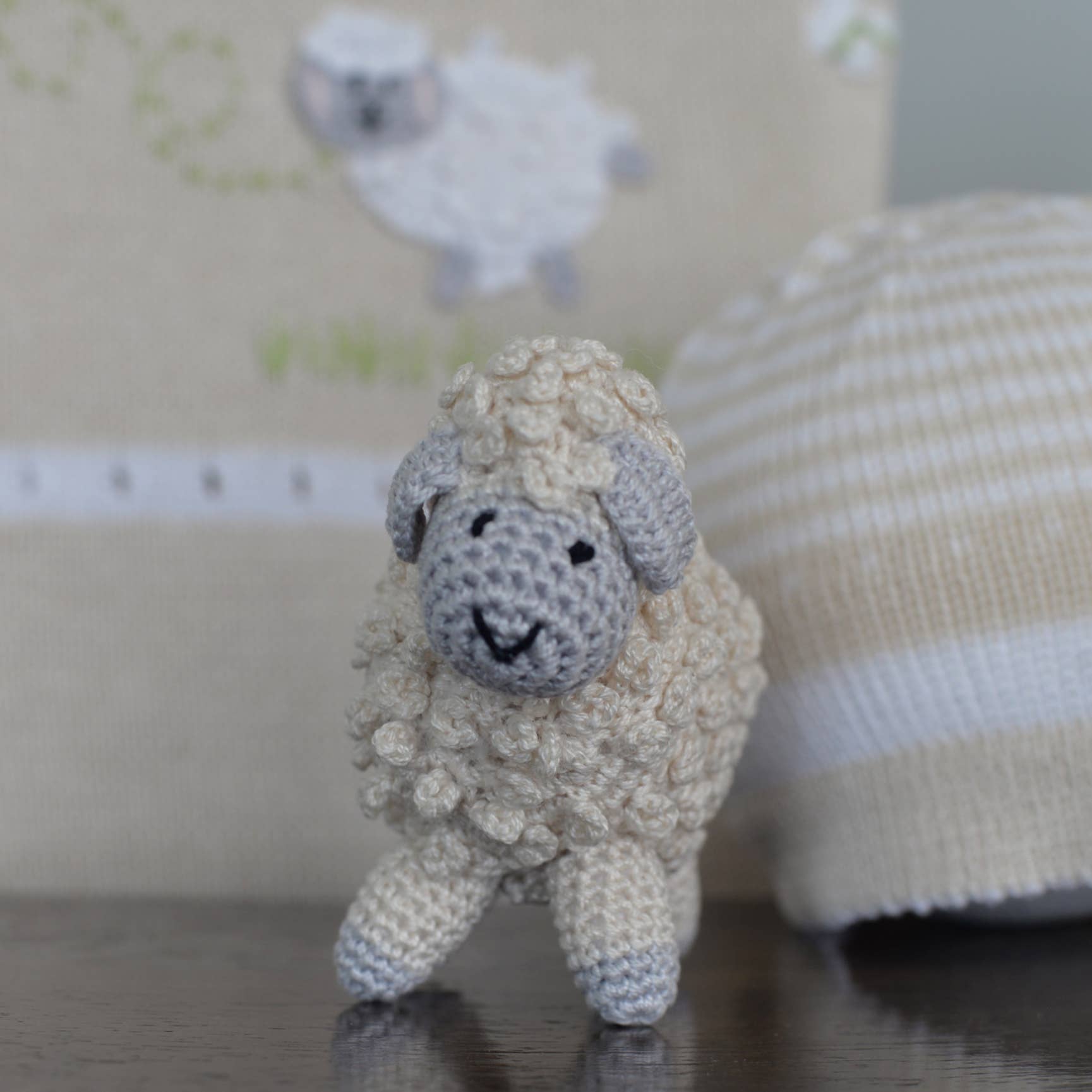 Melange Collection – wholesale Stuffed/plush toy – Kids & baby – Little Crochet Lamb - Ecru1