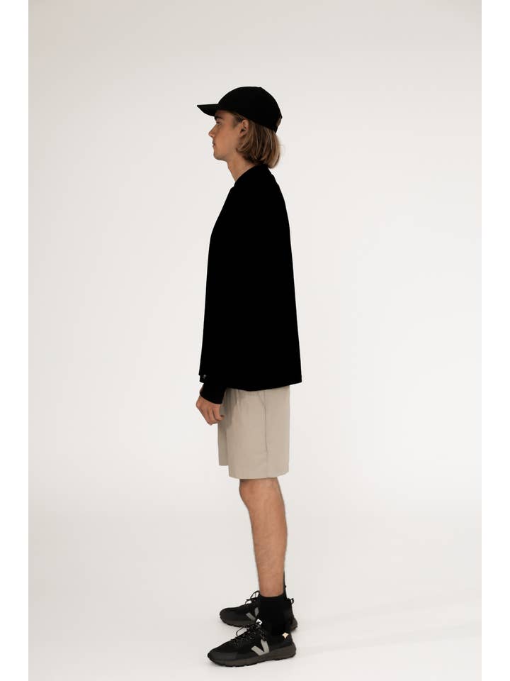 The Printed Long Sleeve in Black for wholesale on Faire2