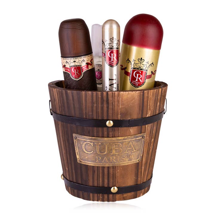 Accentra - Wholesale Bath & Body Set - Men's - Gift Set for Men Cuba Collection Royal, 4-Piece