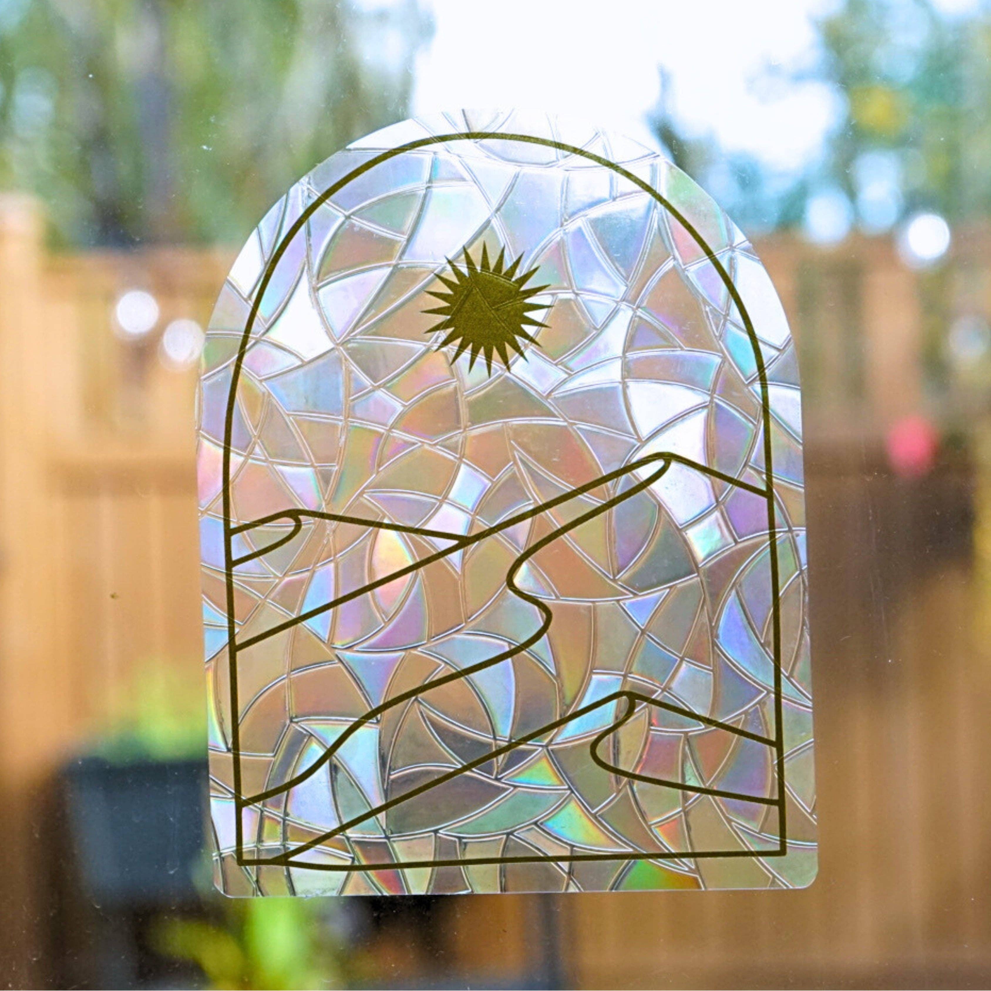 Mindful over Mind Full – wholesale Suncatcher – Mountain Sunset Suncatcher | Rainbow Maker | Window Cling4