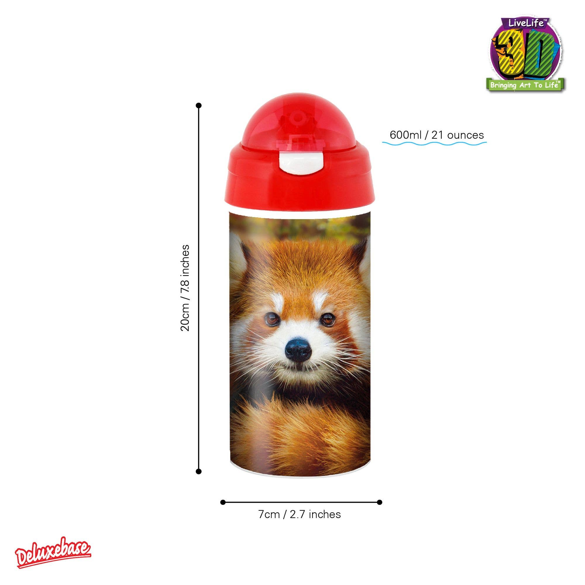 Deluxebase - Wholesale Water Bottle - 3D LiveLife Bottles - Baby Red Panda3