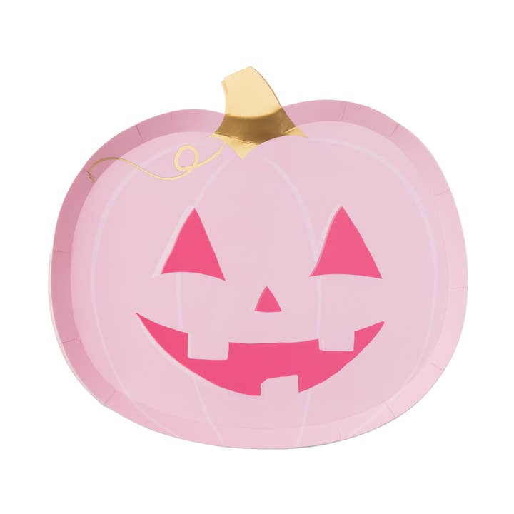 PINK JACK-O-LANTERN SMALL PLATES for wholesale by Bonjour Fête
