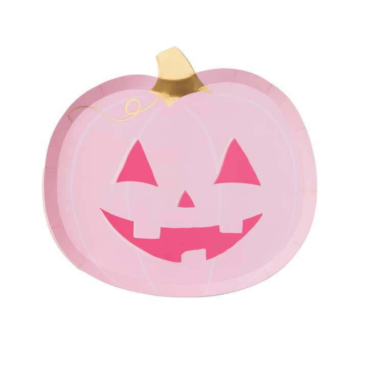 PINK JACK-O-LANTERN SMALL PLATES for wholesale by Bonjour Fête