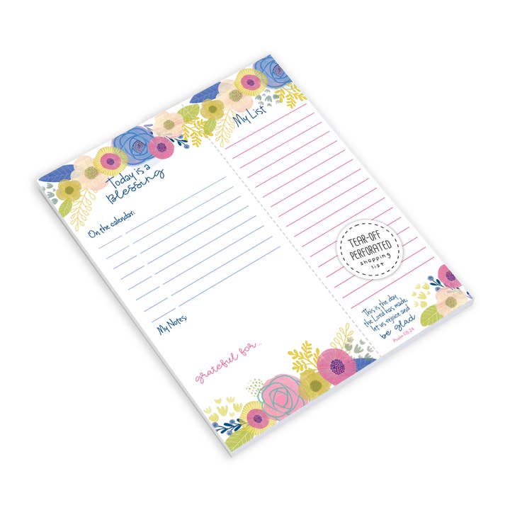 Daily Planner Pad - Flowers & Sprigs for wholesale by GINA B DESIGNS