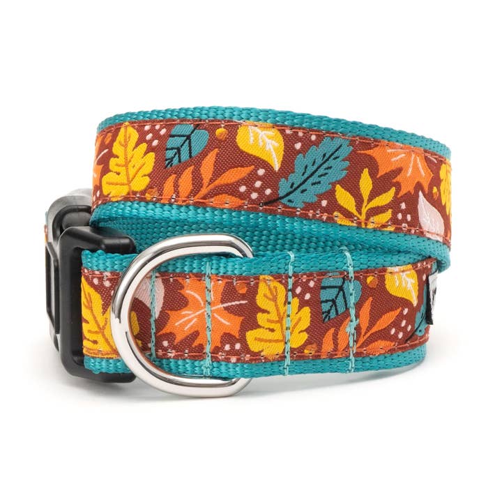 Collier pour chien Falling Leaves pour la vente par The Worthy Dog