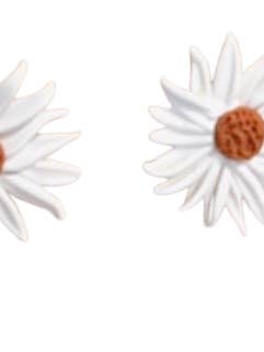 White Flower Studs for wholesale by Maia Sol Designs