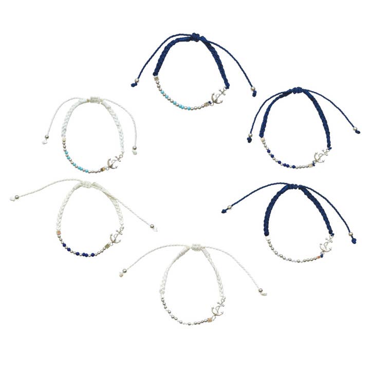 Cavo intrecciato BR Anchor/Seedbead (12) per la vendita all'ingrosso da parte di World End Imports Jewelry & Gifts