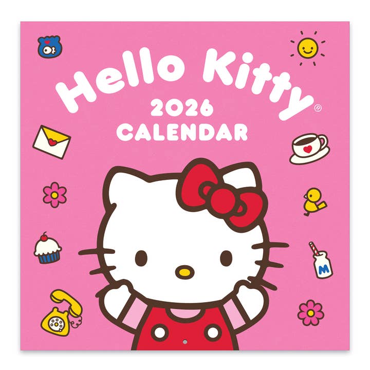 2026 Hello Kitty Playful Pink Calendar 12" x 12" Calendar for wholesale by JuJuBe