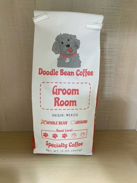 Groom Room for wholesale by Doodle Bean Coffee LLC