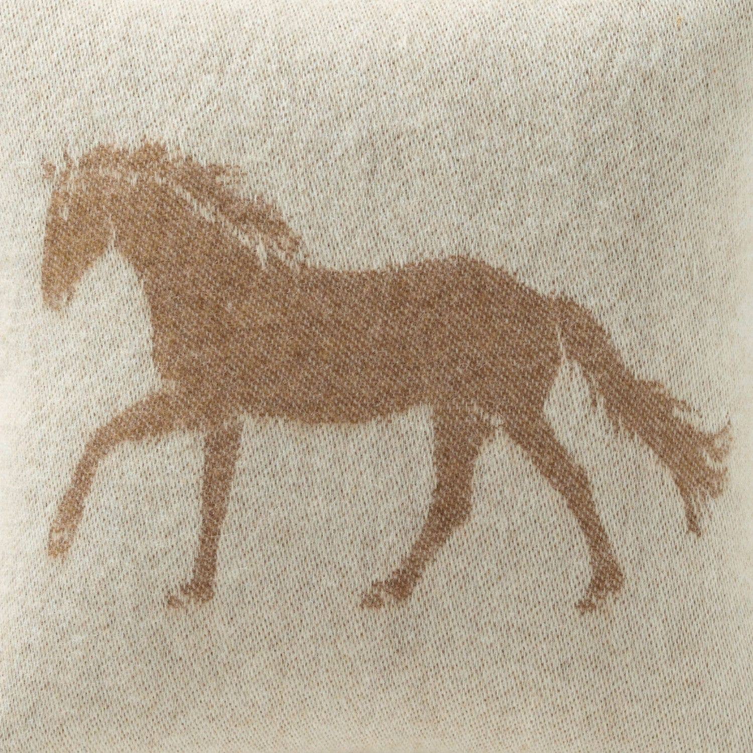 JJ Textile - Wholesale Throw Pillow Cover - Horse Brown Wool Cushion5